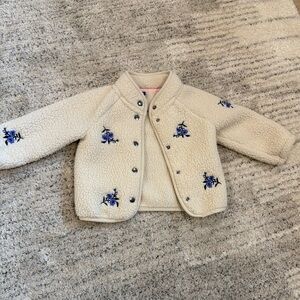 Old Navy girls fleece jacket with snaps (6-12M)
